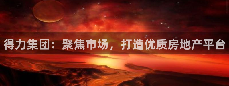 新宝m2O5O5O：得力集团：聚焦市场，打造优质房地产平台