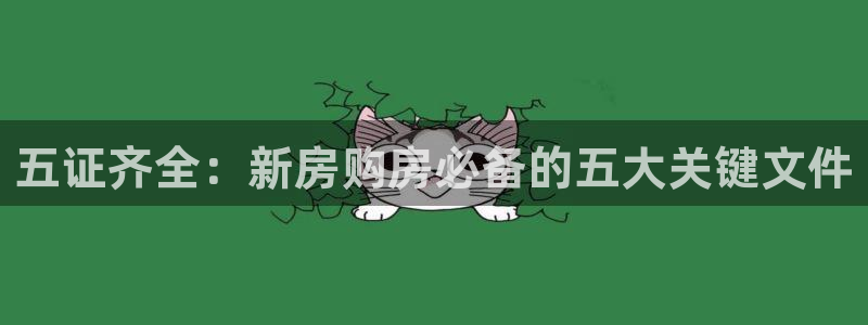 新宝5娱乐招商：五证齐全：新房购房必备的五大关键文件