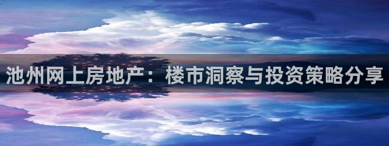 新宝5源码：池州网上房地产：楼市洞察与投资策略分享