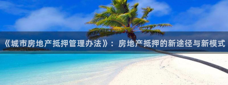 新宝5寻33 300球：《城市房地产抵押管理办法》：房地产抵
