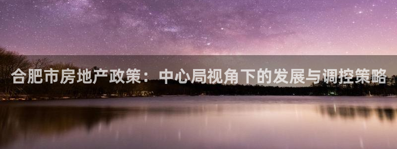 新宝5注册链接：合肥市房地产政策：中心局视角下的发展与调控策