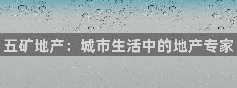 新宝5手机app：五矿地产：城市生活中的地产专家
