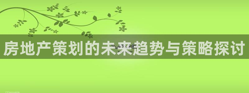 新宝5测速在线：房地产策划的未来趋势与策略探讨