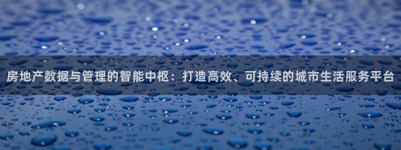 新宝5登录地址：房地产数据与管理的智能中枢：打造高效、可持续