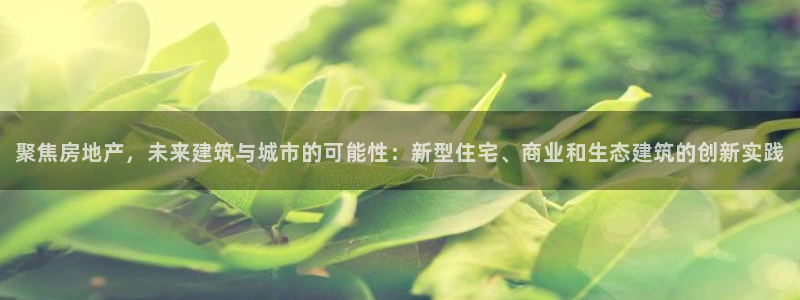 新宝5日谢29999：聚焦房地产，未来建筑与城市的可能性：新