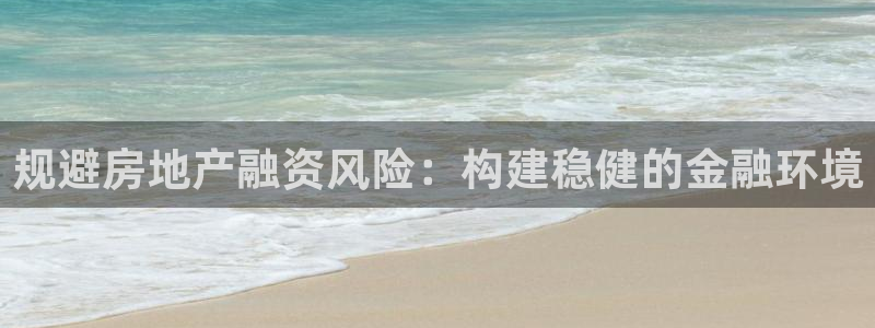 新宝5平台登录注册：规避房地产融资风险：构建稳健的金融环境