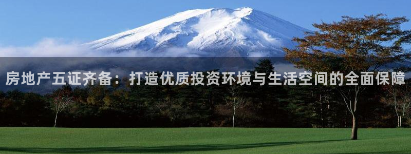 新宝5导师：房地产五证齐备：打造优质投资环境与生活空间的全面