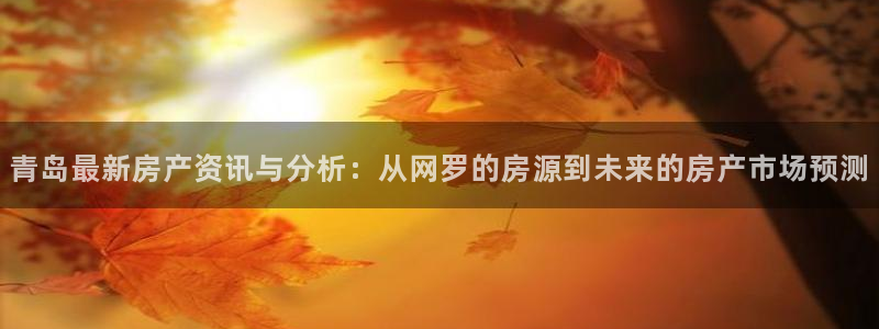 老新宝5授权登录：青岛最新房产资讯与分析：从网罗的房源到未来