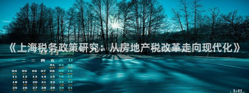 新宝5娱乐家：《上海税务政策研究：从房地产税改革走向现代化》