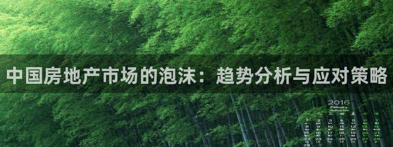 新宝5的网址：中国房地产市场的泡沫：趋势分析与应对策略